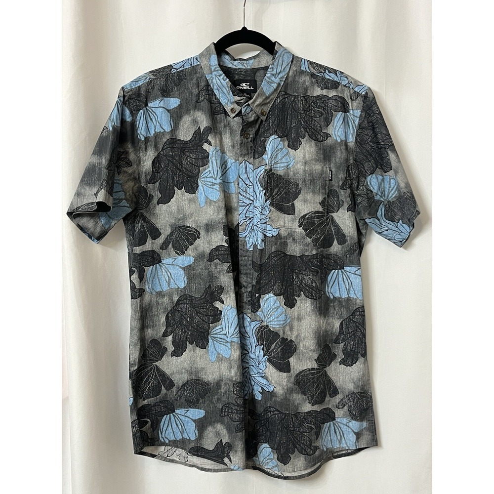 O'Neill Classic Fit XLarge Button Down Casual Shirt Travel Tropical Floral (B34)